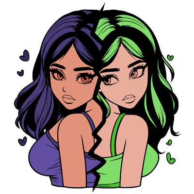 realistic girl split