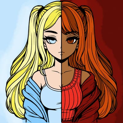 realistic girl split