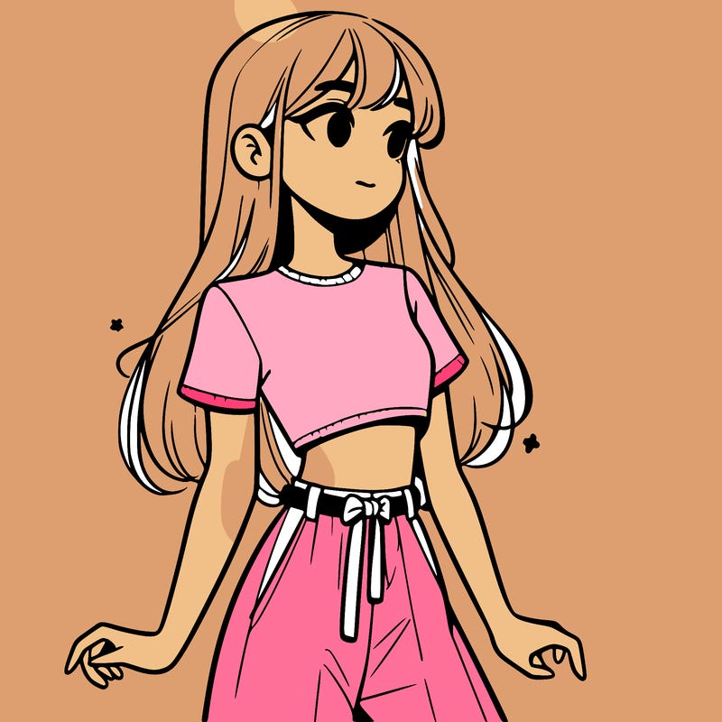 girl in a cute crop top