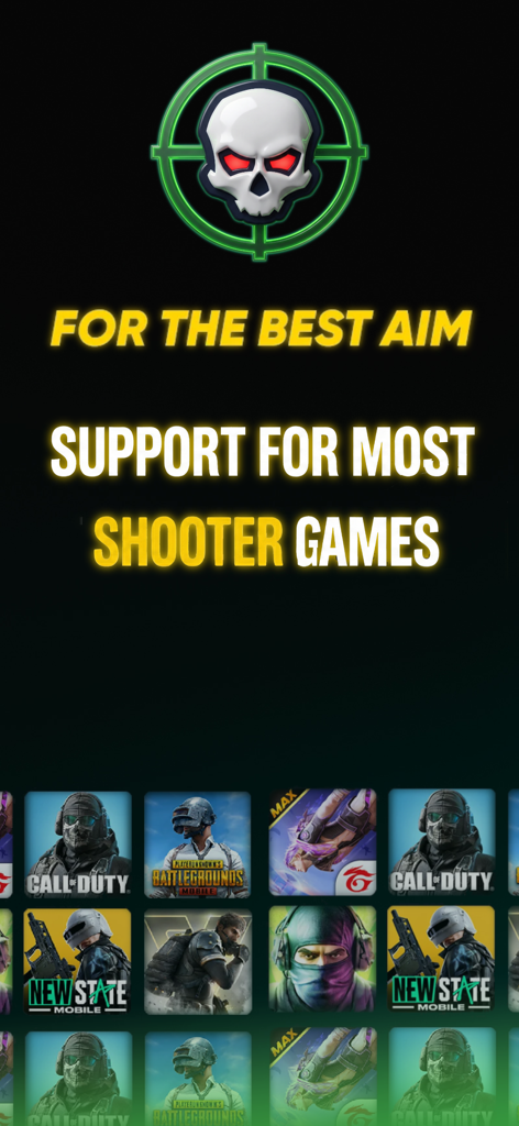 Compatibilité de l'application Crosshair V2 avec des jeux de tir populaires comme Call of Duty et PUBG Mobile