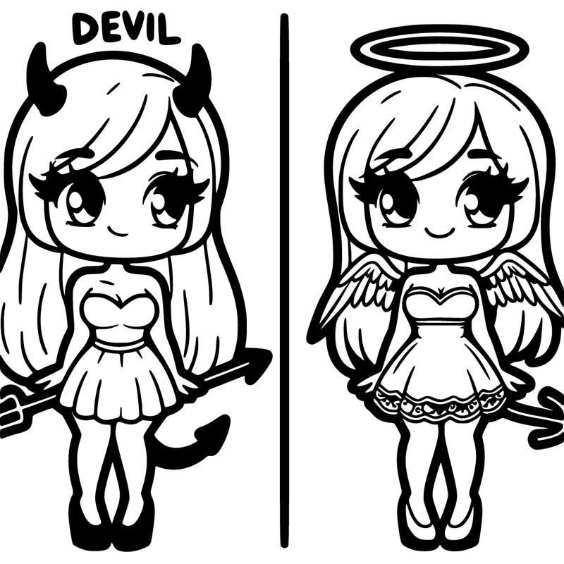 devil and angel girls