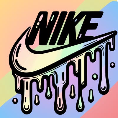 dripping nike logo