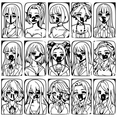 girls that look diffrent anime