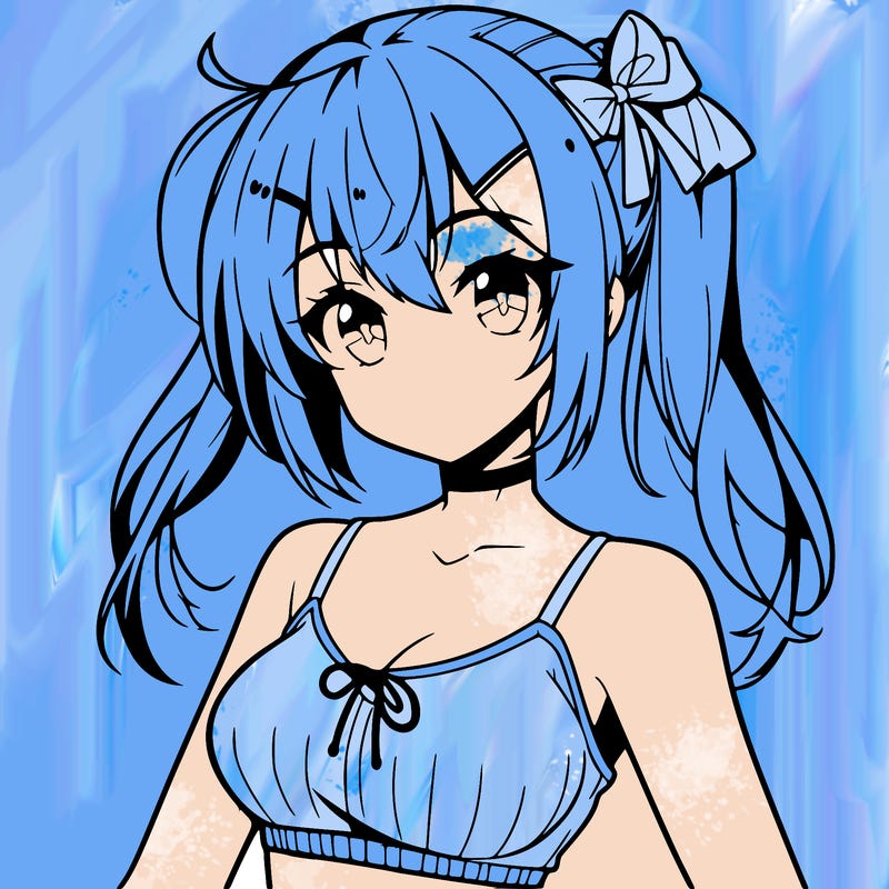 anime girl with crop top