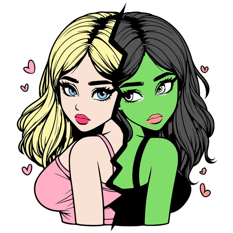 realistic girl split