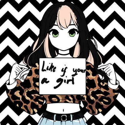 girl holding a blank sign in a long sleeve crop top