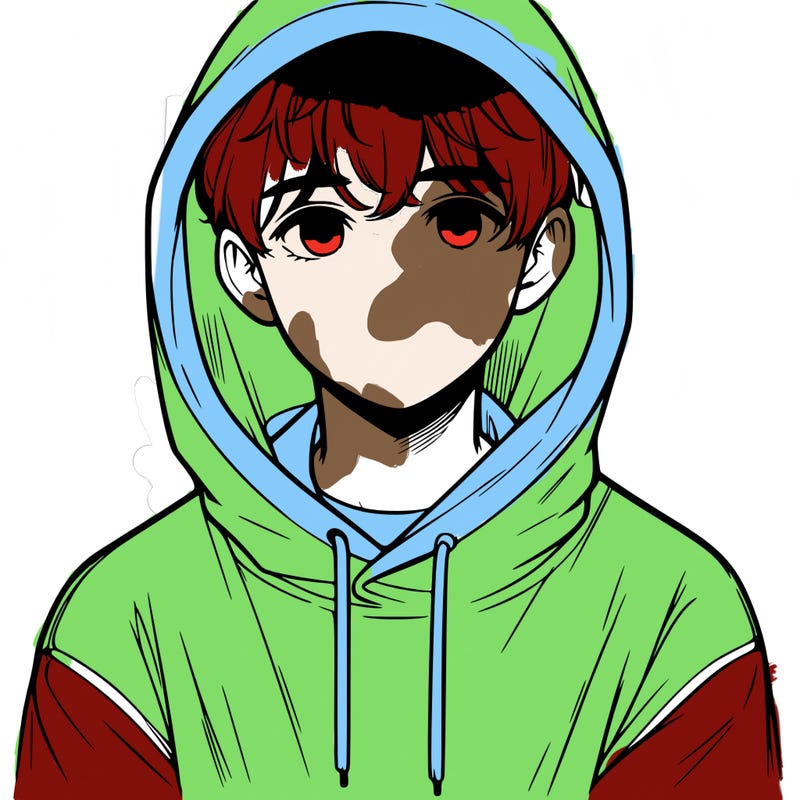 a realistic boy with a oversized hoodie