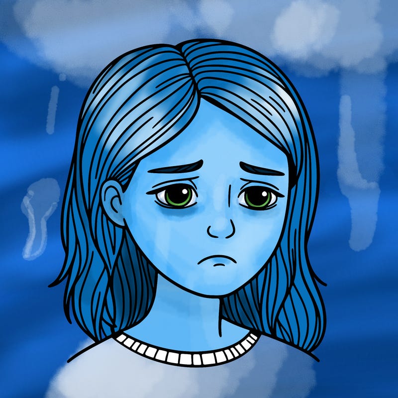 sad realistic person