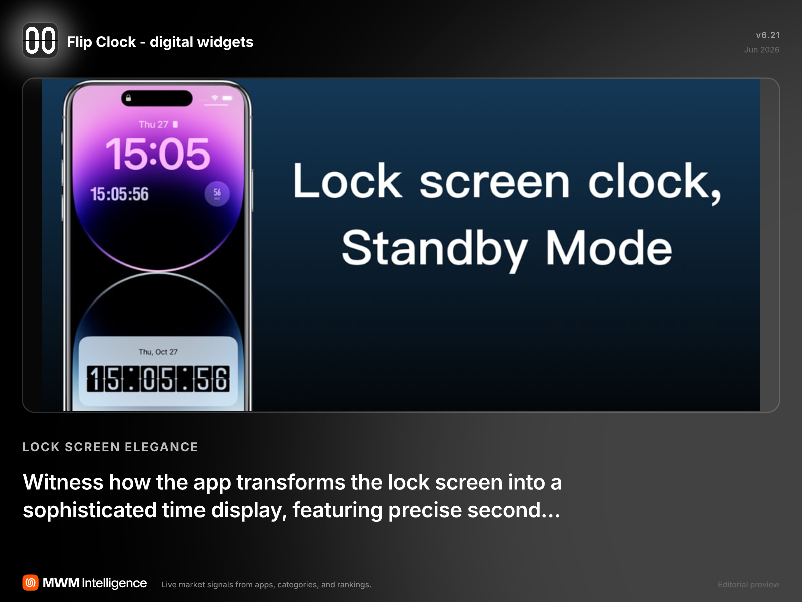 Flip Clock - digital widgets - Utilities App | MWM