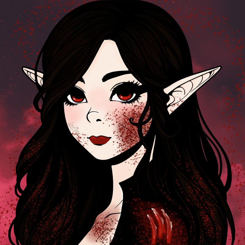 elf girl realistic dark fantasy