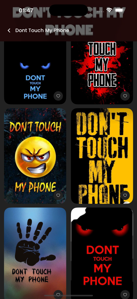 Dont Touch My Phone Wallpaper - A selection of bold warning wallpapers for mobile lock screens including angry emojis and handprints.