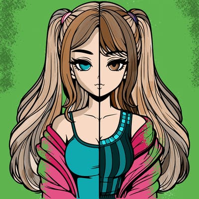 realistic girl split