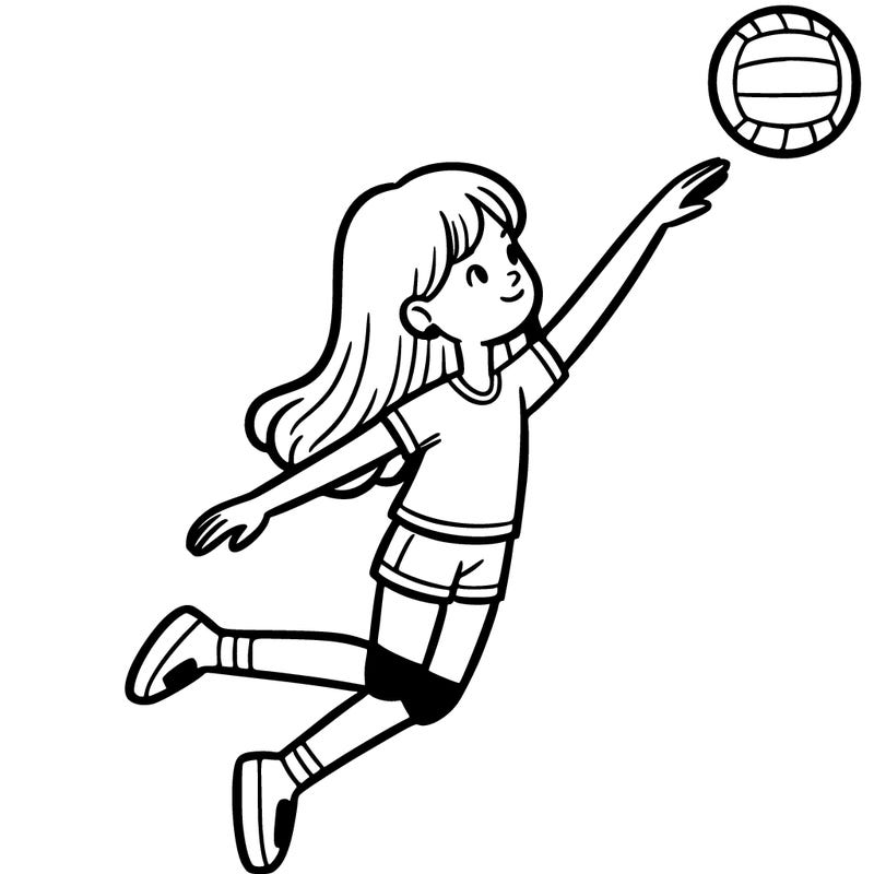a girl playing volleyball