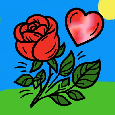 rose and heart