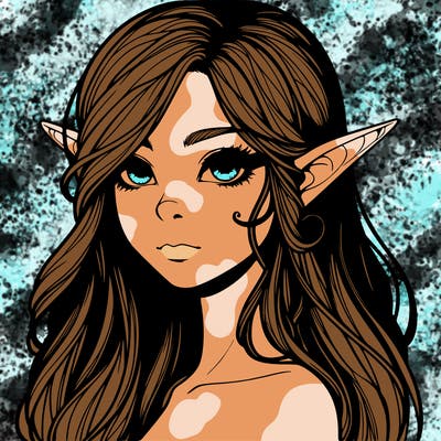 elf girl realistic dark fantasy