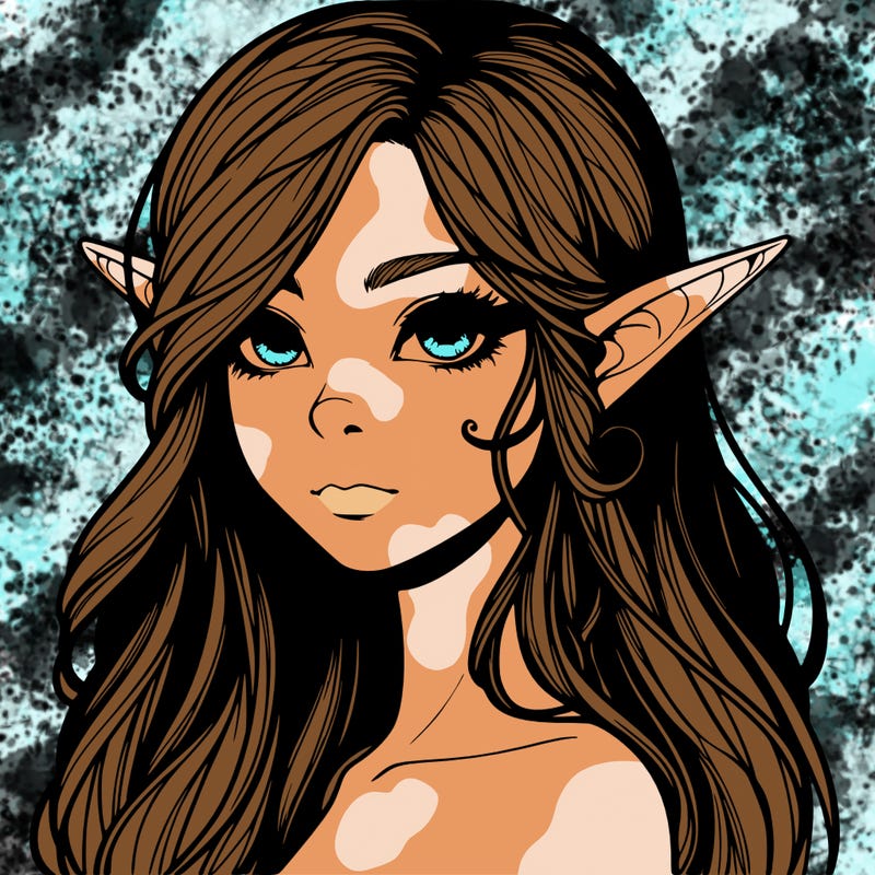 elf girl realistic dark fantasy