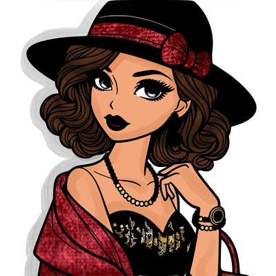 stylish evening girl