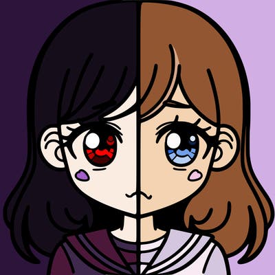 a split of a girl