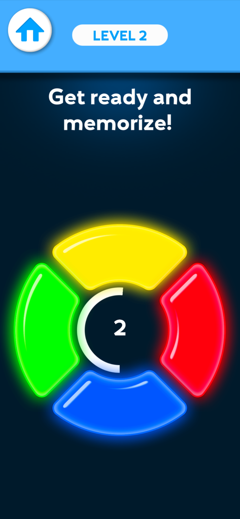 A colorful circular sequence memory game interface for senior cognitive stimulation