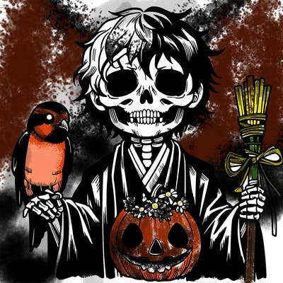 realistic halloween anime