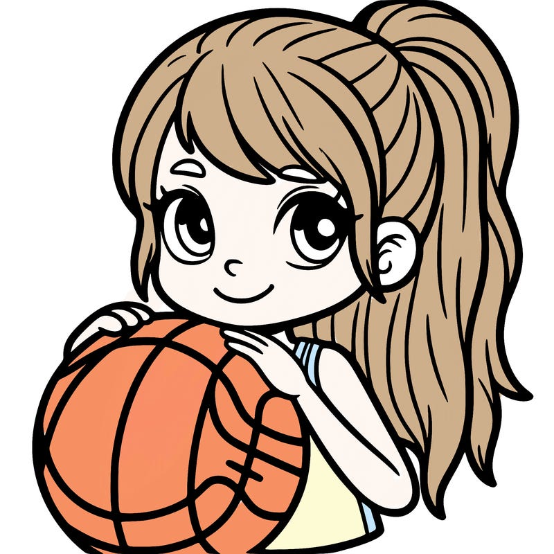 basketball with a girl