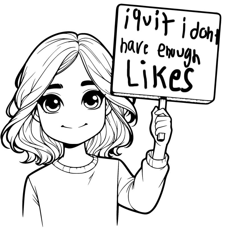 realistic girl holding up a sign