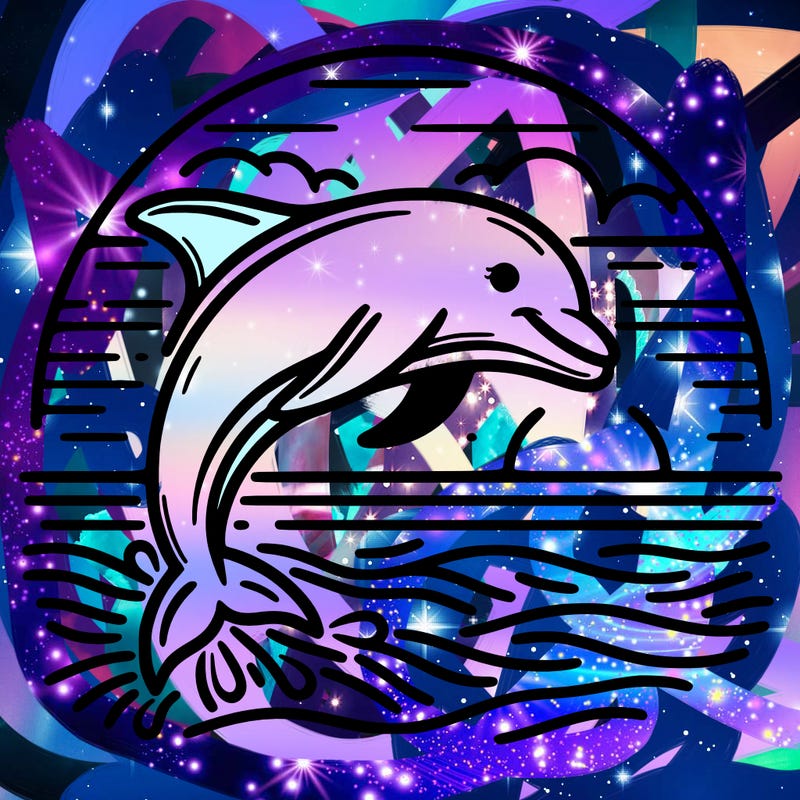 dolphin in a sunset