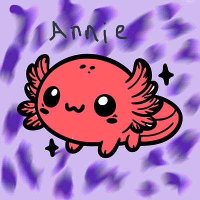 cute easy baby axolotl