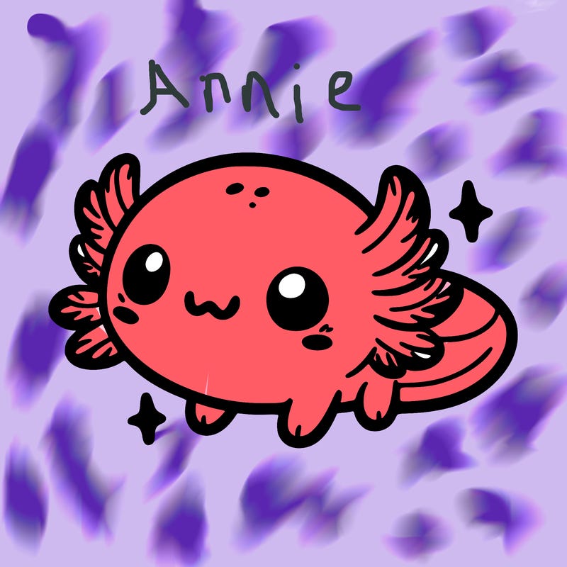 cute easy baby axolotl