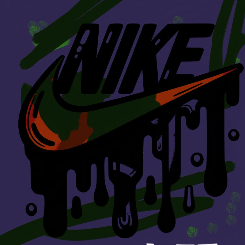 dripping nike logo