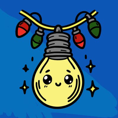 small bulb of a garland