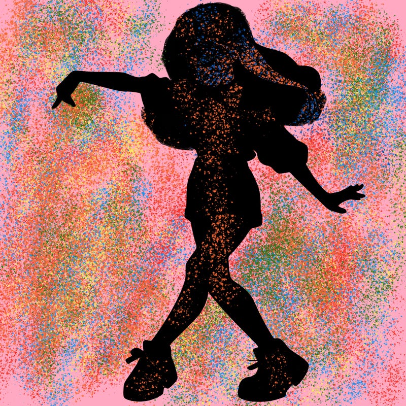 realistic girl danceing