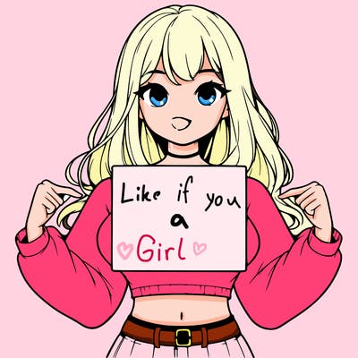 girl holding a blank sign in a long sleeve crop top
