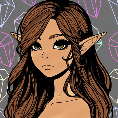 elf girl realistic dark fantasy