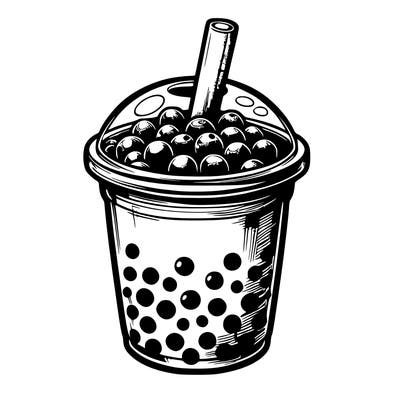 realistic boba tea
