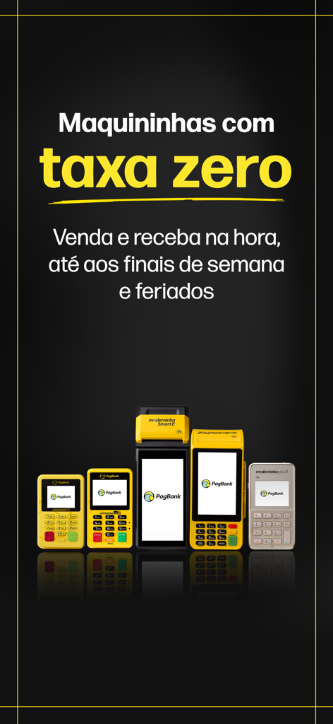Selection of PagBank payment terminals with a zero fee promotion for Brazilian business owners