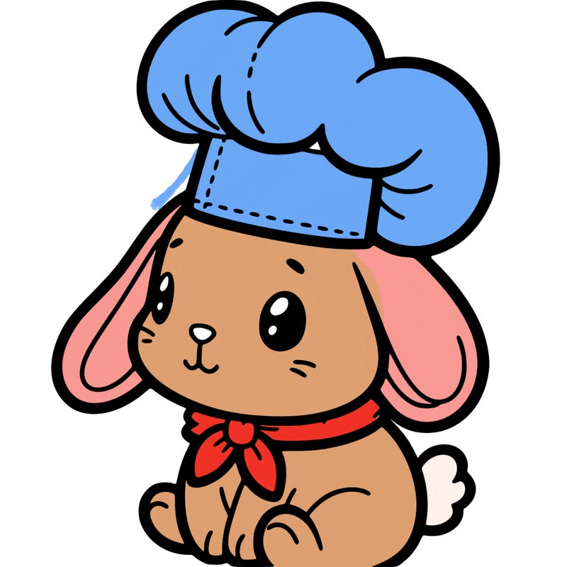 rabbit with a chef hat