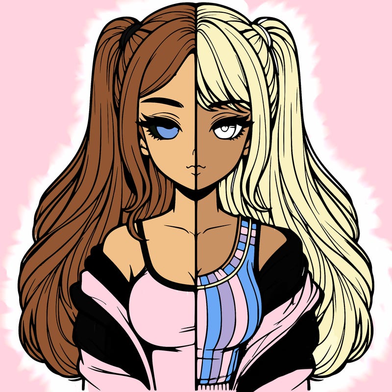 realistic girl split