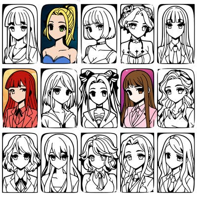 girls that look diffrent anime