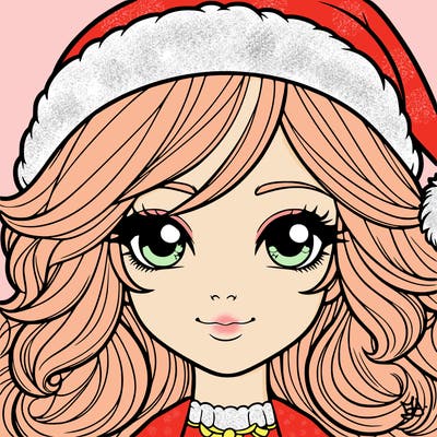 realistic christmas girl