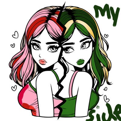 realistic girl split