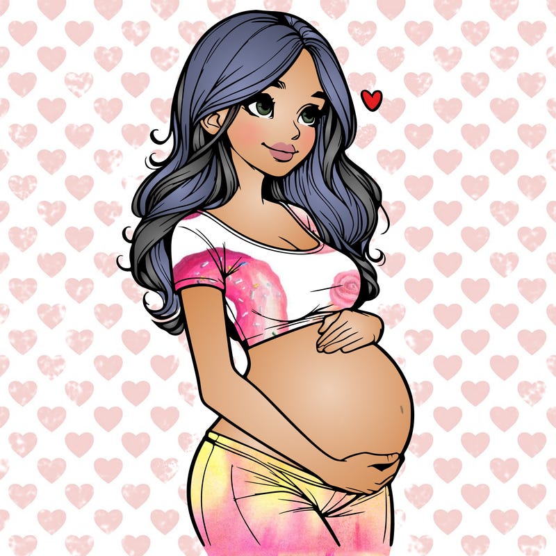 realistic pregnant girl