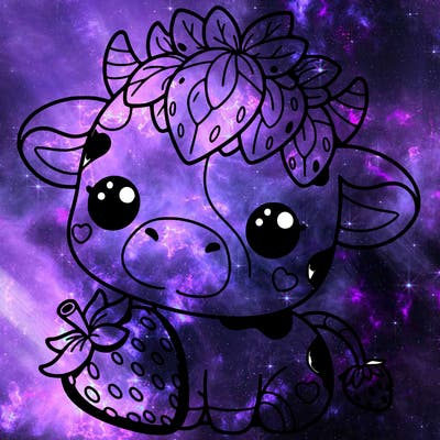 cute strawberry cow
