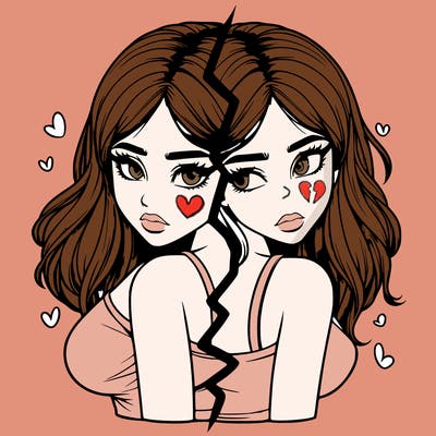 realistic girl split