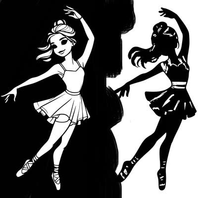 realistic girl dancer