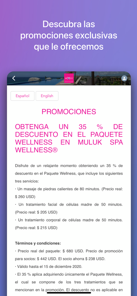 Exclusive 35 percent discount on Muluk Spa wellness packages for Mexico Destination Club members