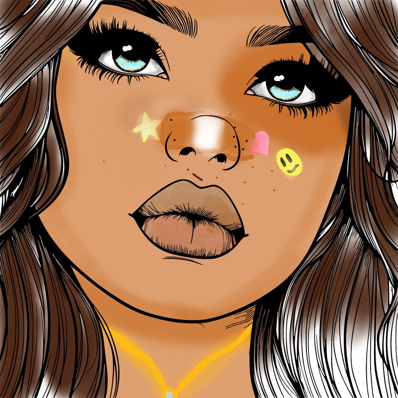 really realistic girl with lips