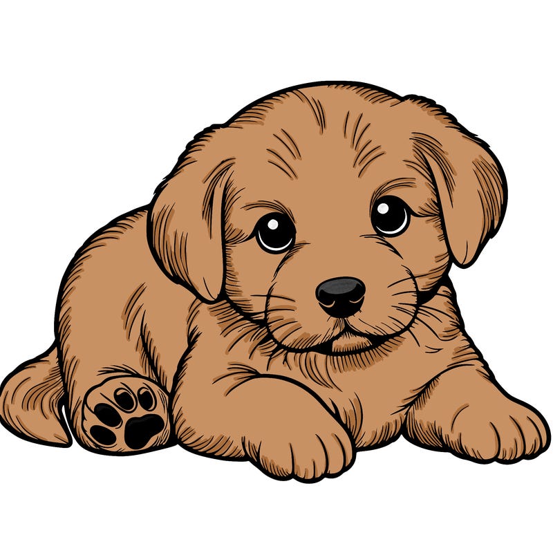 a cute realistic puppy