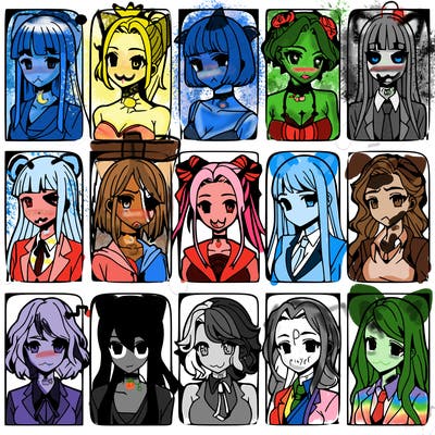 girls that look diffrent anime