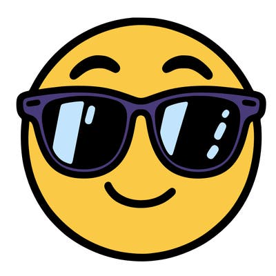emoji with sunglasses